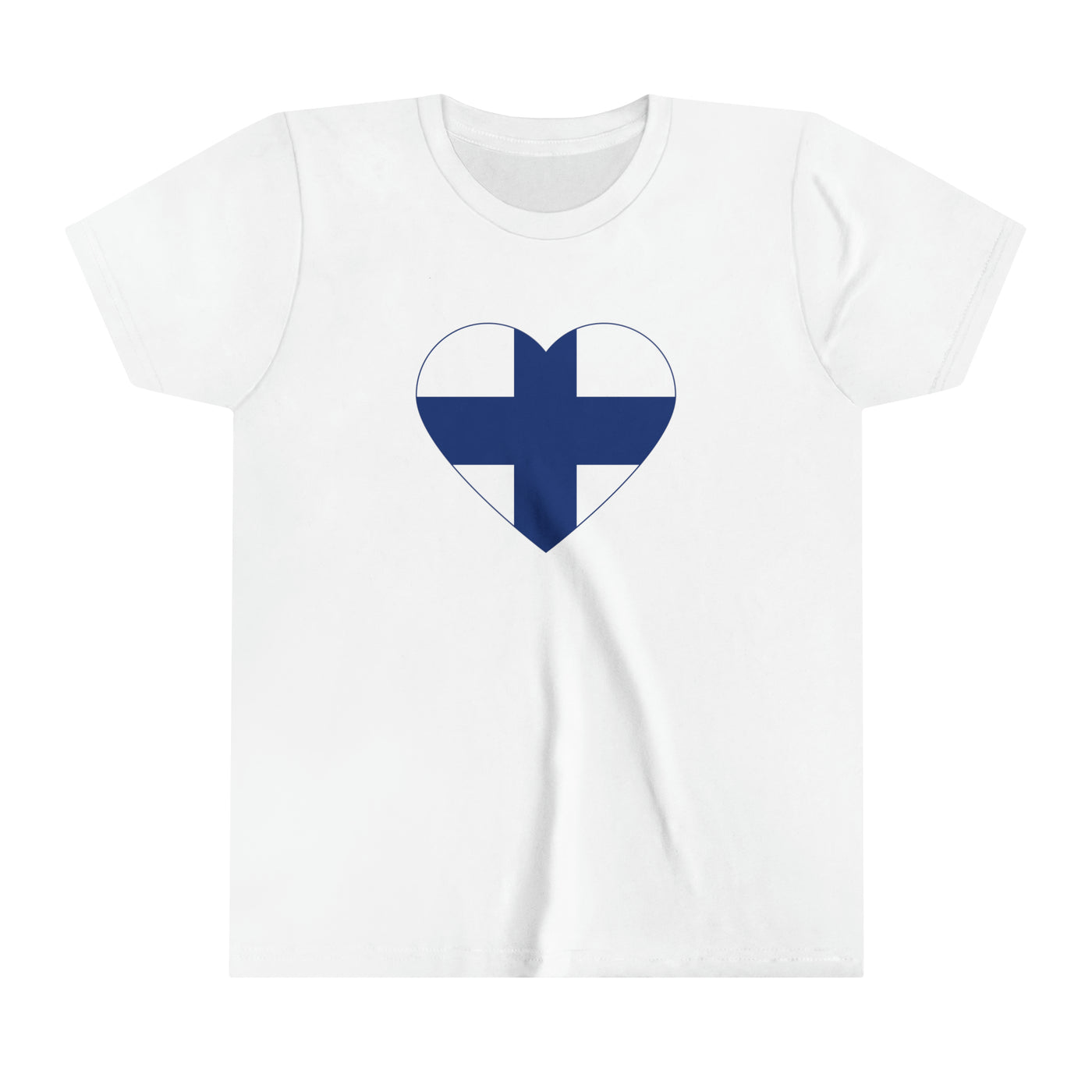 Finnish Flag Heart Kids T-Shirt
