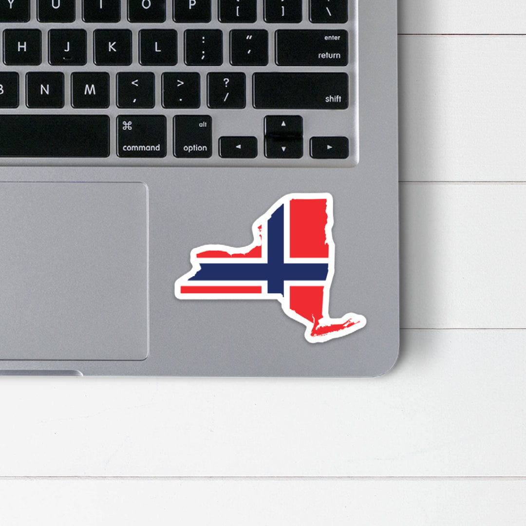 New York Norwegian Flag Sticker Scandinavian Design Studio