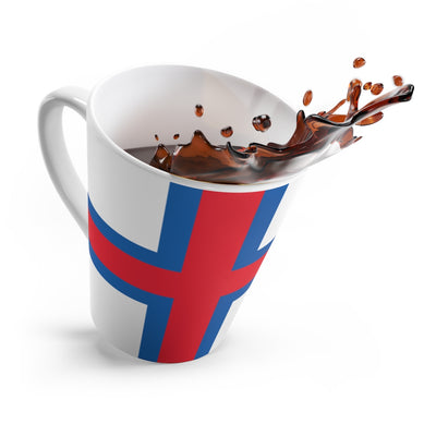 Faroese Flag Latte Mug Scandinavian Design Studio