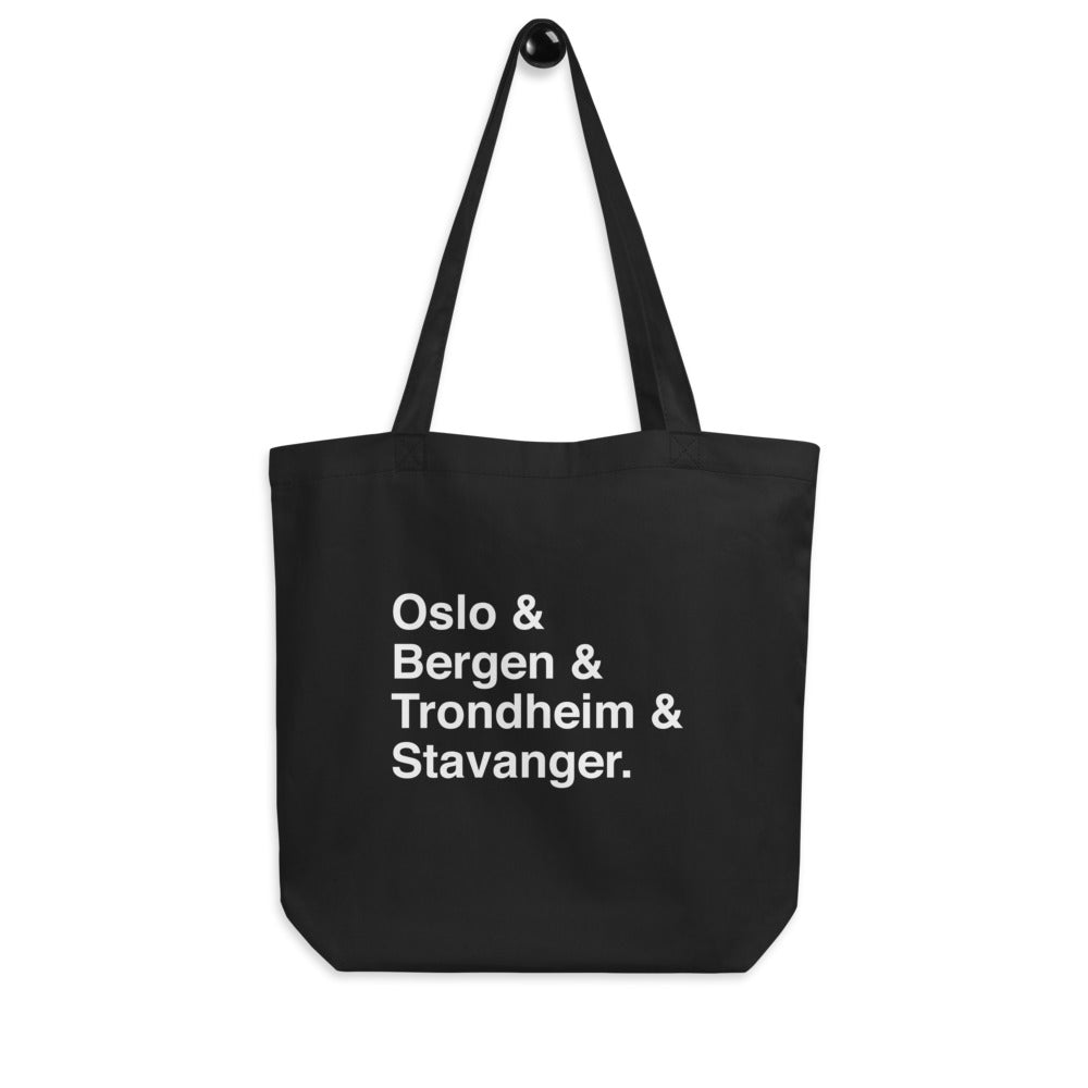 Cities Of Norway Eco Tote Bag Scandinavian Design Studio