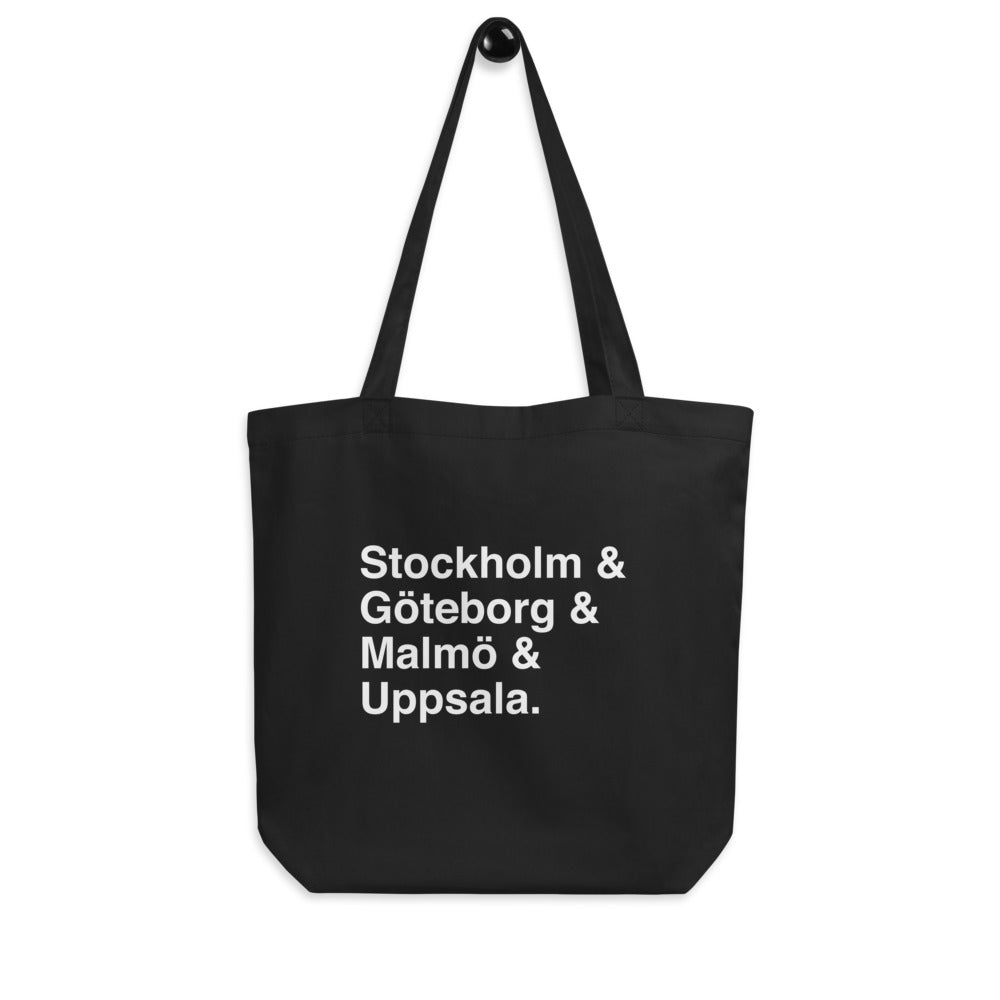 Cities Of Sweden Eco Tote Bag Scandinavian Design Studio