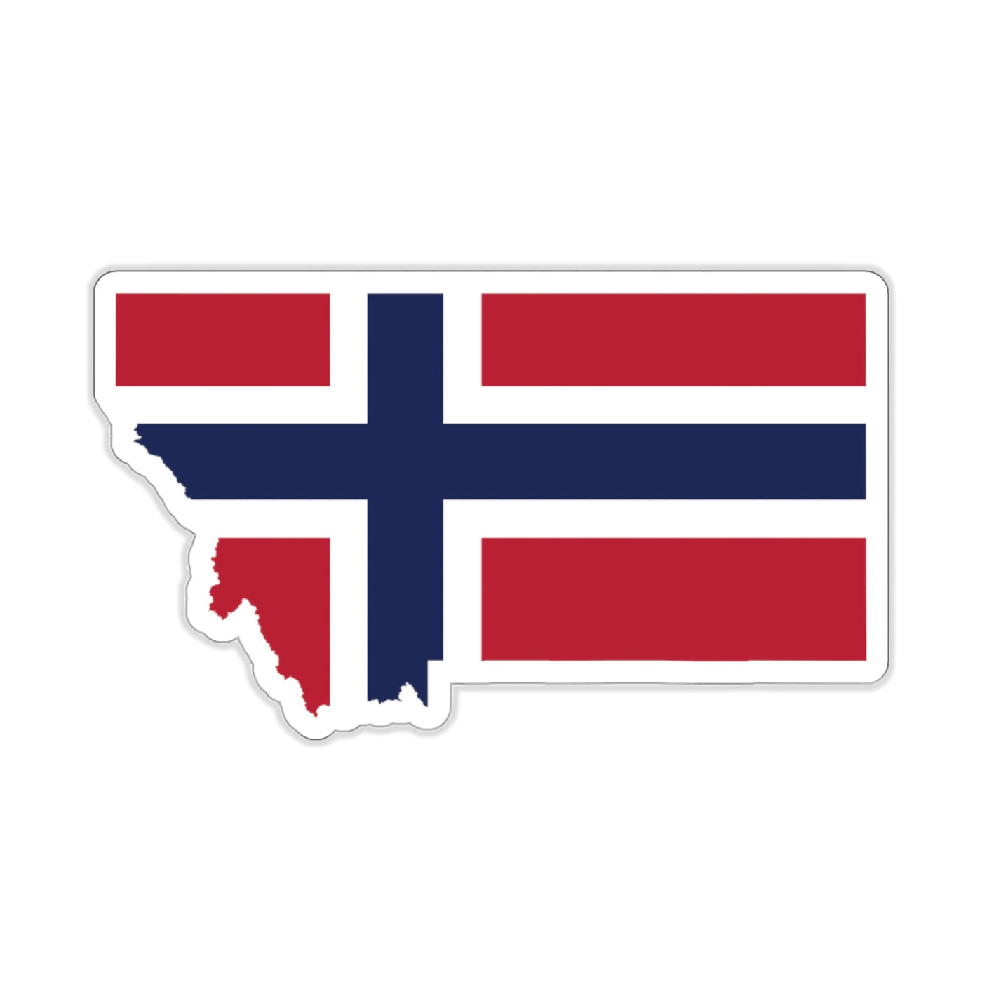 Montana Norwegian Flag Sticker Scandinavian Design Studio