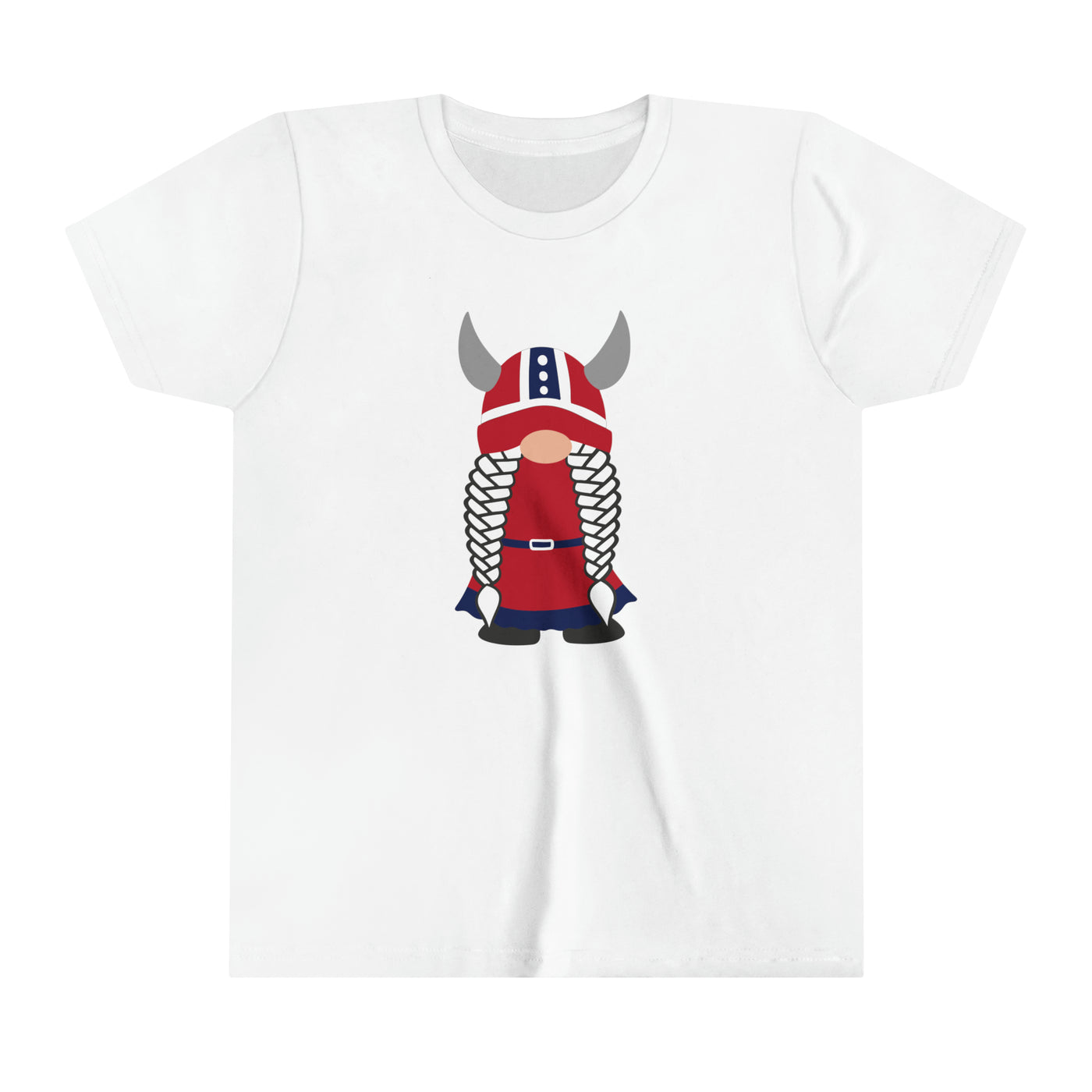 Norwegian Viking Girl Gnome Kids T-Shirt
