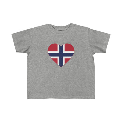 Norwegian Flag Heart Toddler Tee