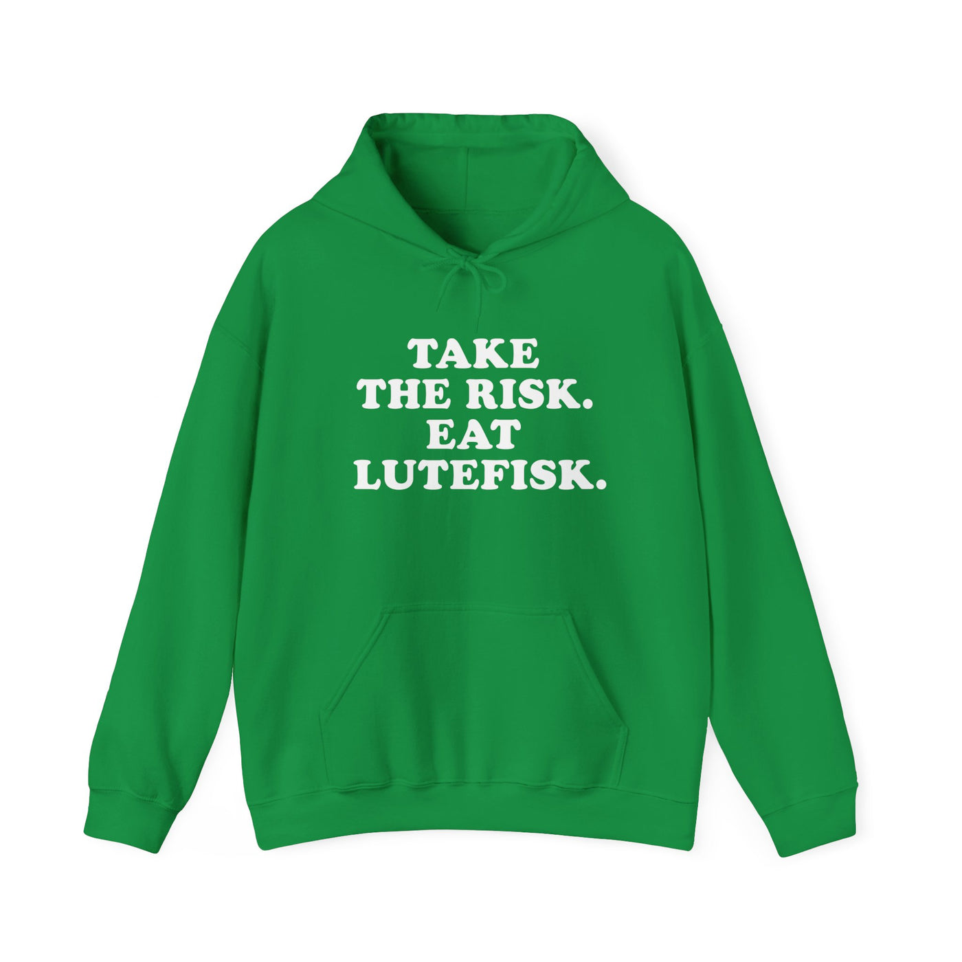 Take The Risk Eat Lutefisk Hooded Sweatshirt