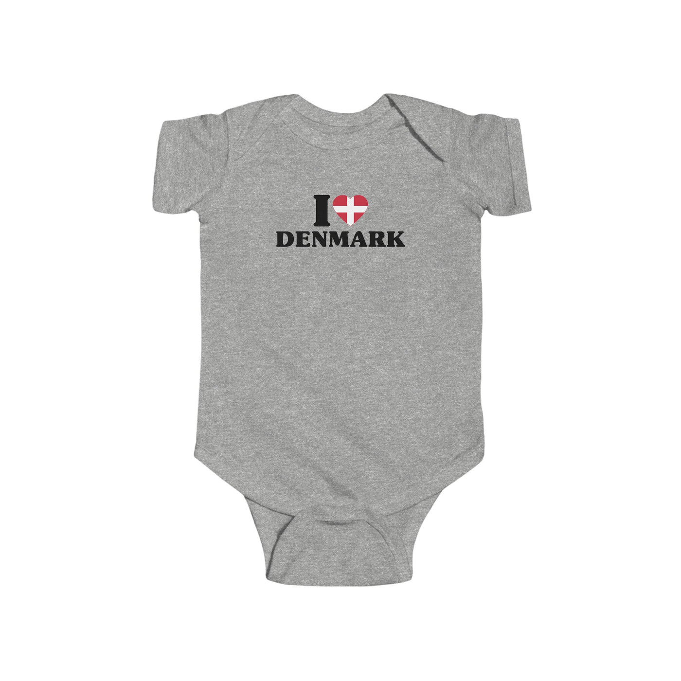 I Love Denmark Baby Bodysuit