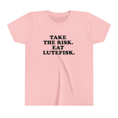 Take The Risk Eat Lutefisk Kids T-Shirt