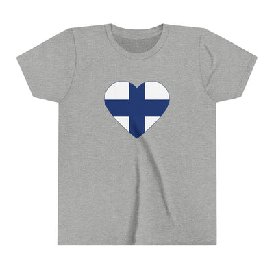 Finnish Flag Heart Kids T-Shirt
