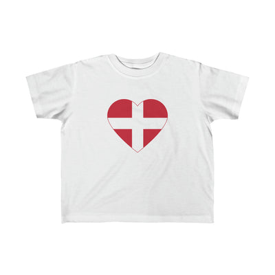 Danish Flag Heart Toddler Tee