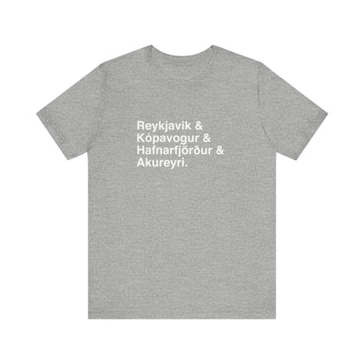 Cities Of Iceland Unisex T-Shirt