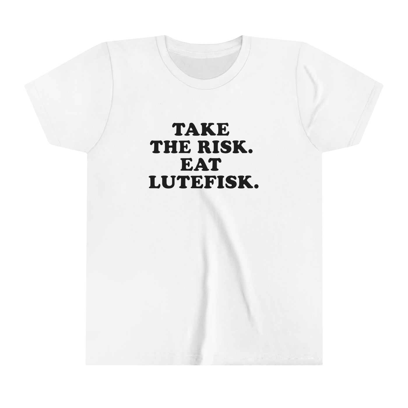 Take The Risk Eat Lutefisk Kids T-Shirt