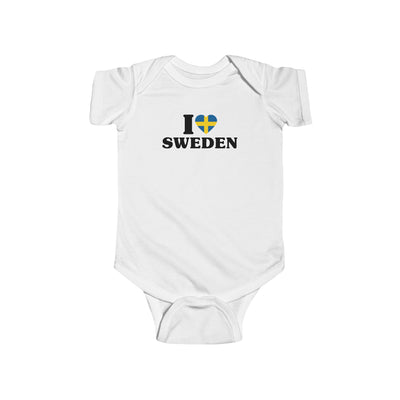 I Love Sweden Baby Bodysuit