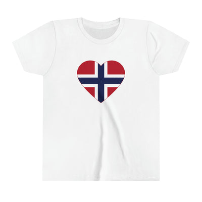 Norwegian Flag Heart Kids T-Shirt