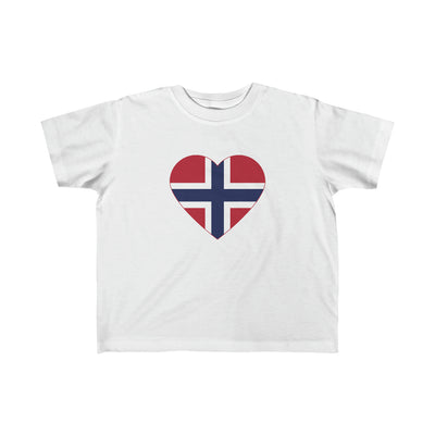 Norwegian Flag Heart Toddler Tee