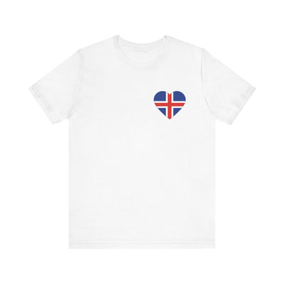 Icelandic Flag Heart Unisex T-Shirt