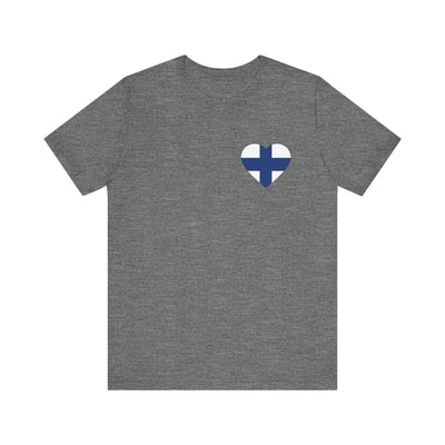 Finnish Flag Heart Unisex T-Shirt