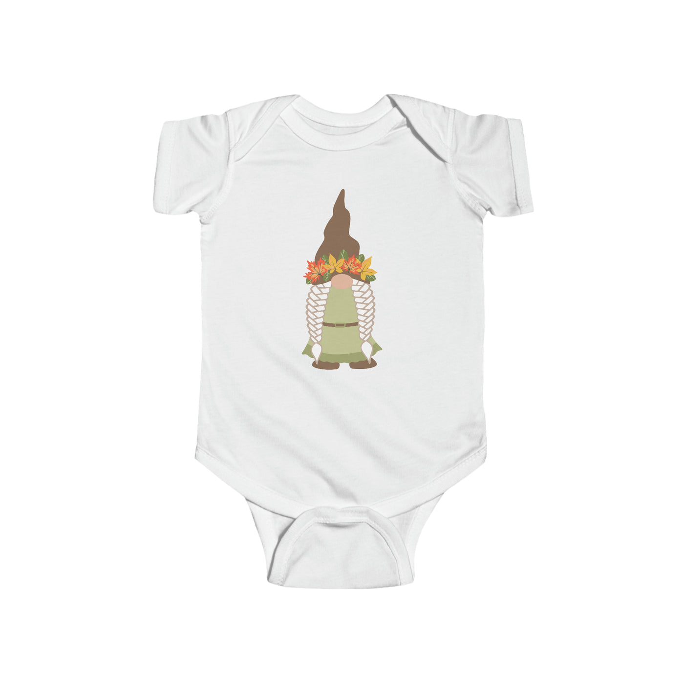 Woodland Girl Gnome Baby Bodysuit