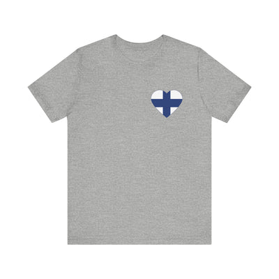 Finnish Flag Heart Unisex T-Shirt