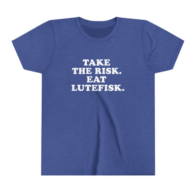 Take The Risk Eat Lutefisk Kids T-Shirt