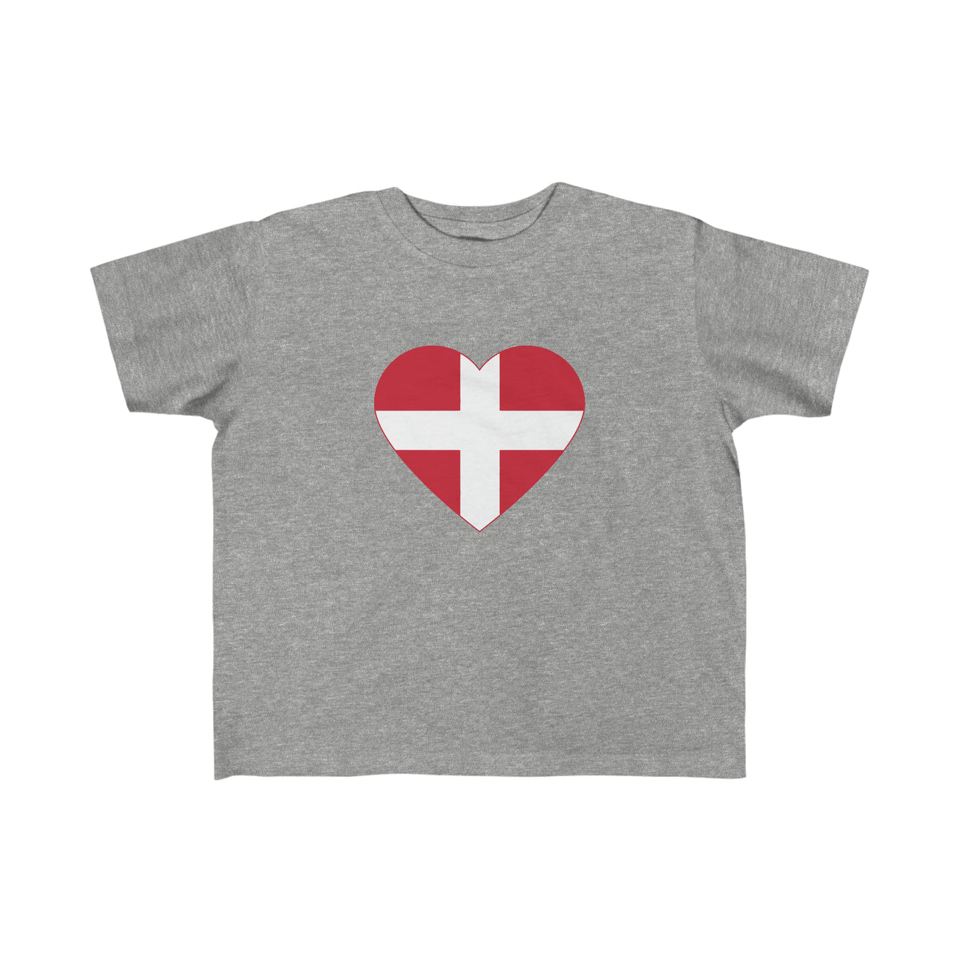 Danish Flag Heart Toddler Tee
