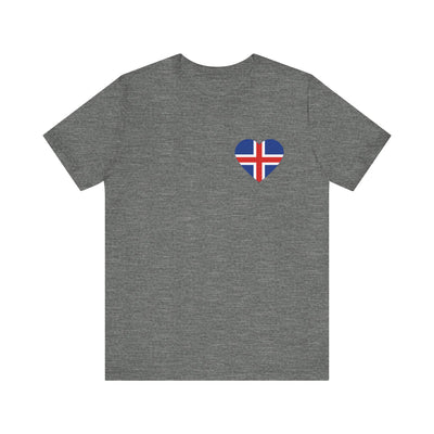 Icelandic Flag Heart Unisex T-Shirt