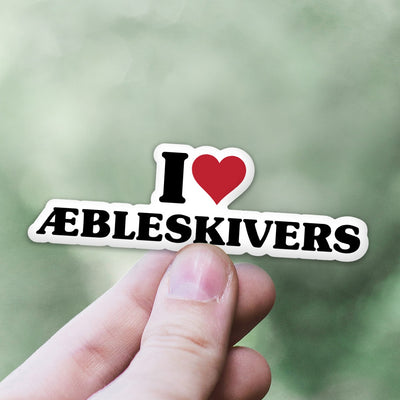 I Love Aebleskivers Sticker