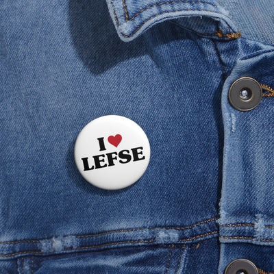 I Love Lefse Pin Back Button