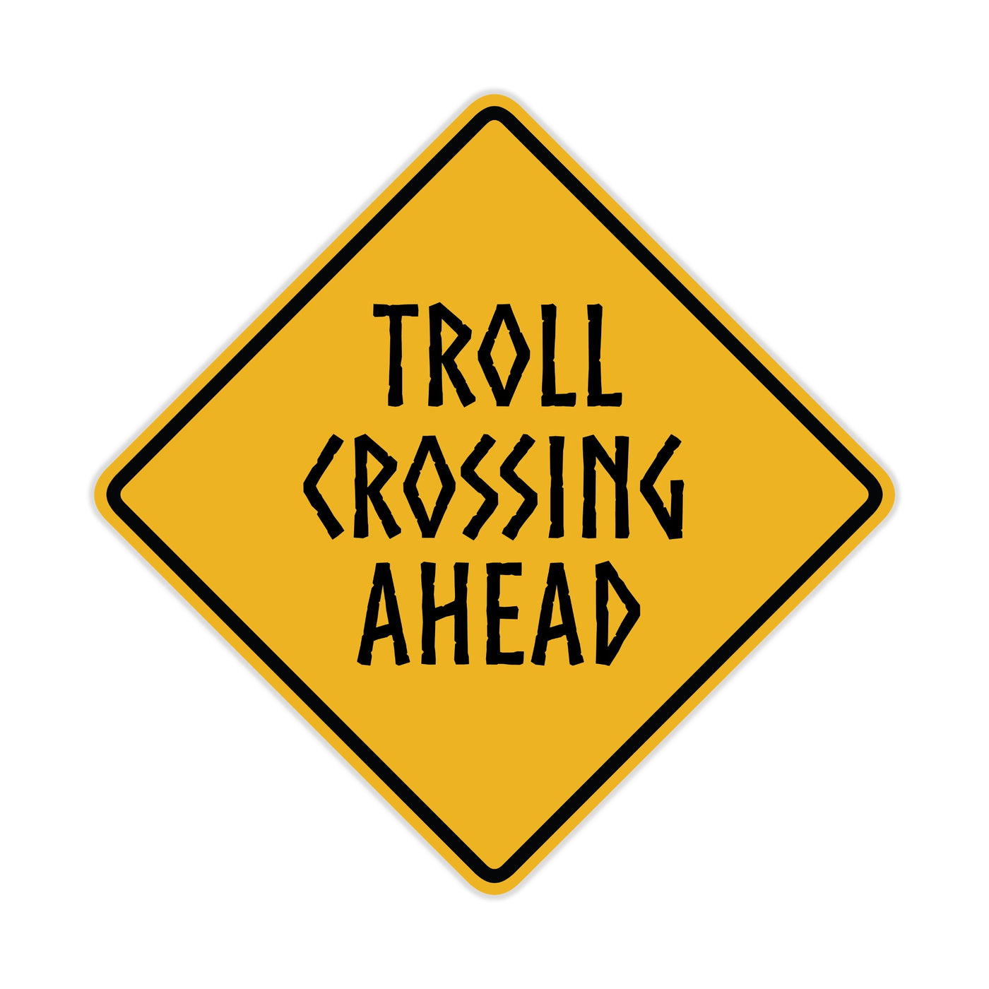 Troll Crossing Ahead Sticker