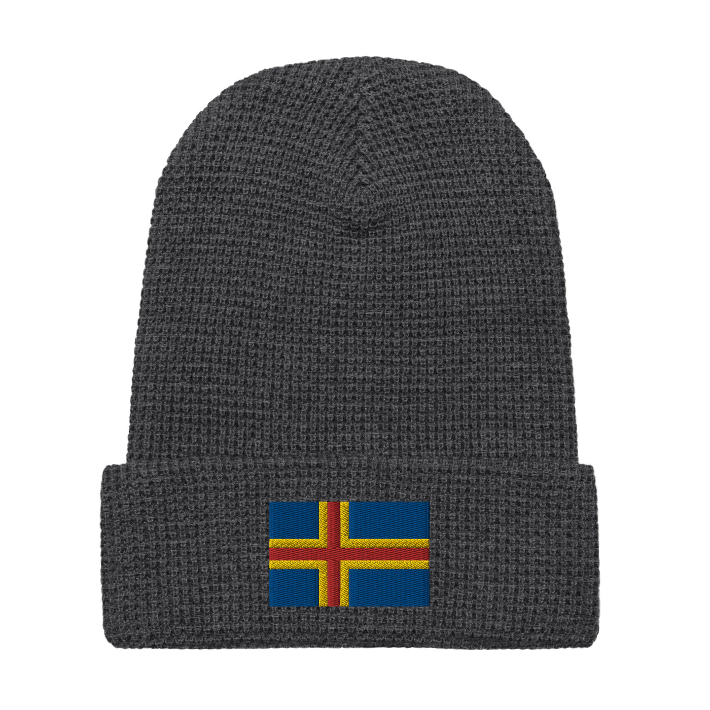 Åland Islands Flag Waffle Knit Beanie