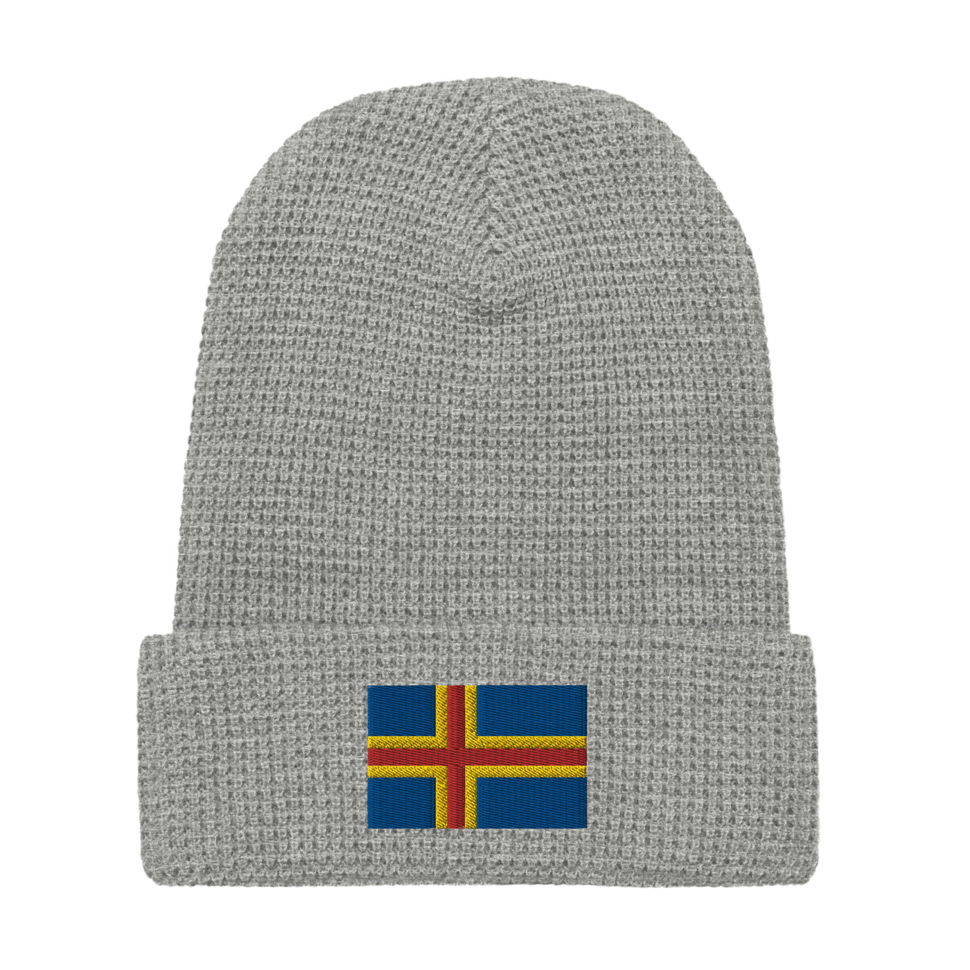 Åland Islands Flag Waffle Knit Beanie