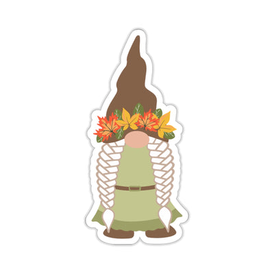 Woodland Girl Gnome Sticker