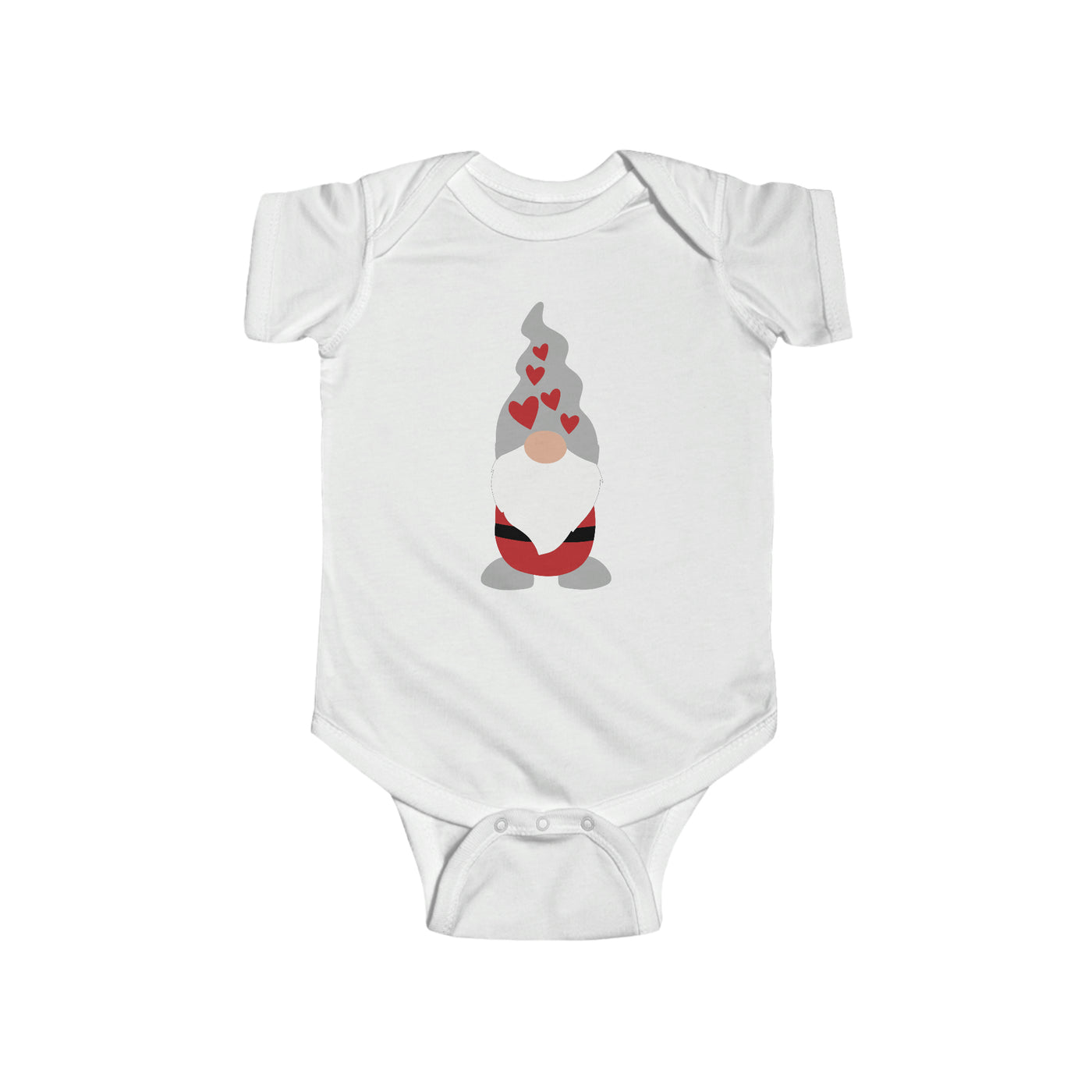 Valentine's Day Boy Gnome Baby Bodysuit Scandinavian Design Studio