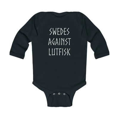 Swedes Against Lutfisk Long Sleeve Bodysuit Scandinavian Design Studio