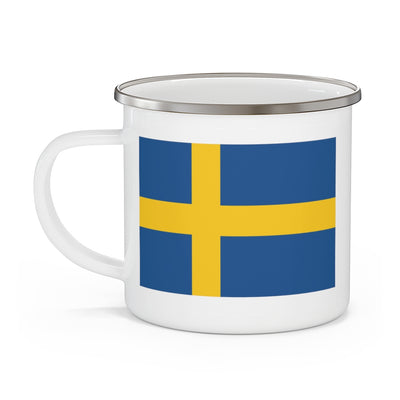 Swedish Flag Camping Mug 12oz - Scandinavian Design Studio