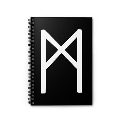 Mannaz (Mankind) Viking Rune Spiral Notebook Scandinavian Design Studio
