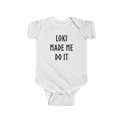 Loki Made Me Do It Baby Bodysuit Scandinavian Design Studio