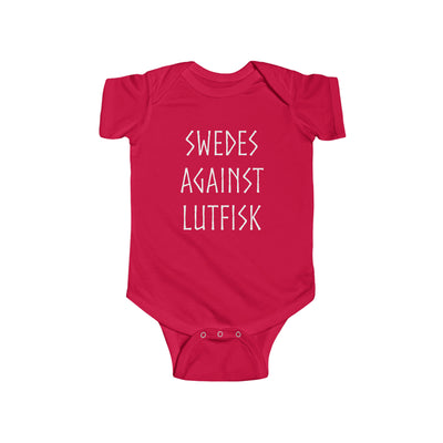 Swedes Against Lutfisk Baby Bodysuit Scandinavian Design Studio