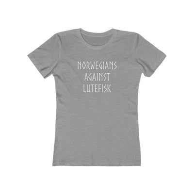 Norwegians Against Lutefisk Women's Fit T-Shirt Heather Grey / S - Scandinavian Design Studio