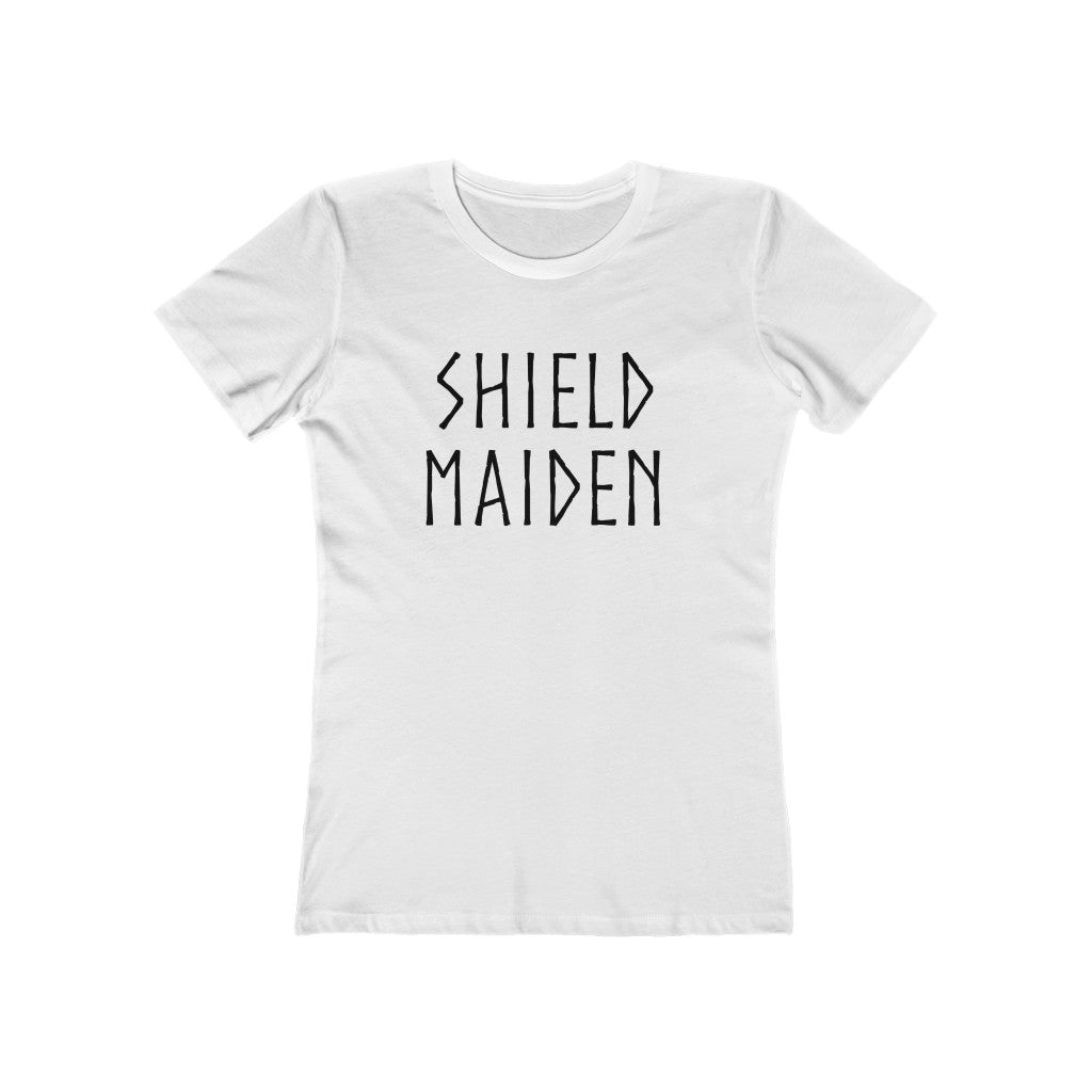 Shield Maiden Women's Fit T-Shirt Solid White / S - Scandinavian Design Studio