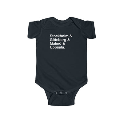 Cities Of Sweden Baby Bodysuit Scandinavian Design Studio