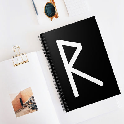 Raidho (Journey) Viking Rune Spiral Notebook Scandinavian Design Studio