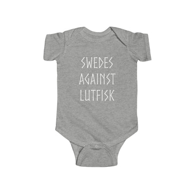 Swedes Against Lutfisk Baby Bodysuit Scandinavian Design Studio