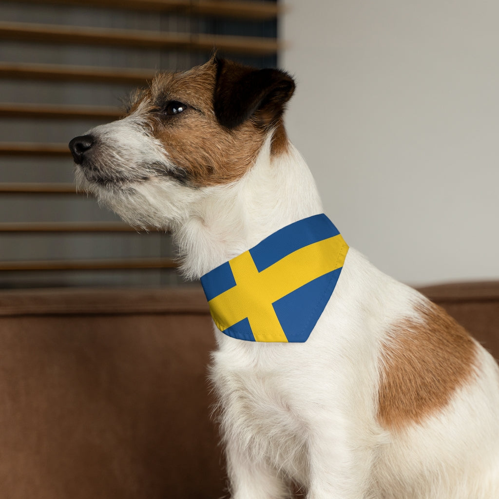 Swedish Flag Pet Bandana Collar Scandinavian Design Studio