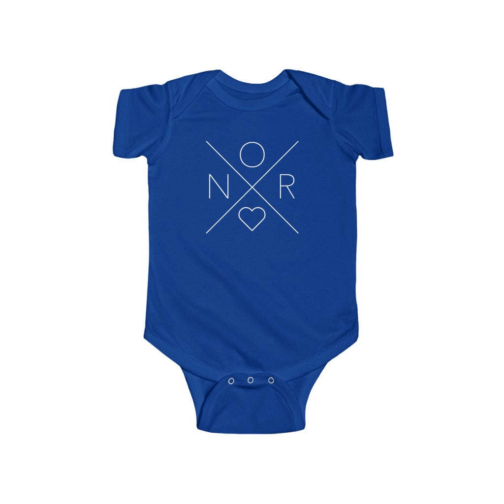 Norway Love Baby Bodysuit Scandinavian Design Studio