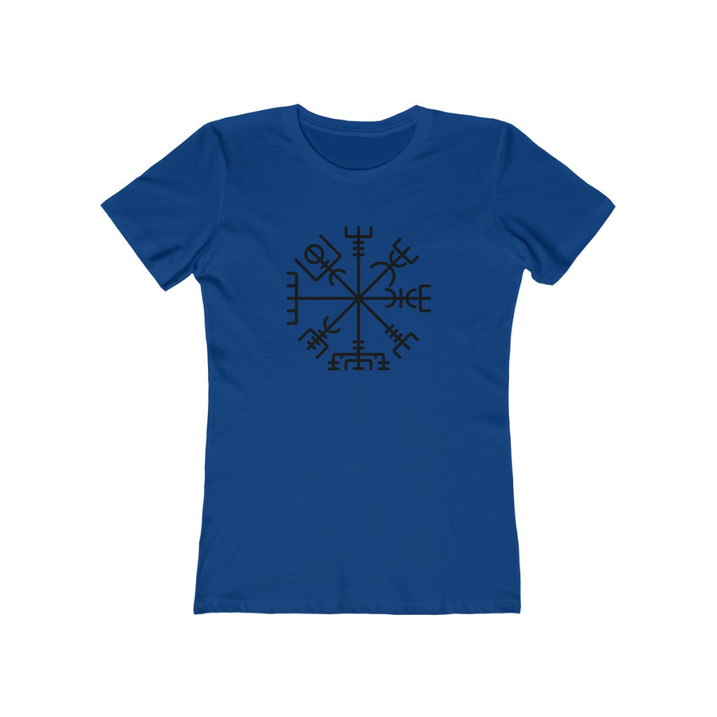 Viking Compass Women's Fit T-Shirt Solid Royal / S - Scandinavian Design Studio