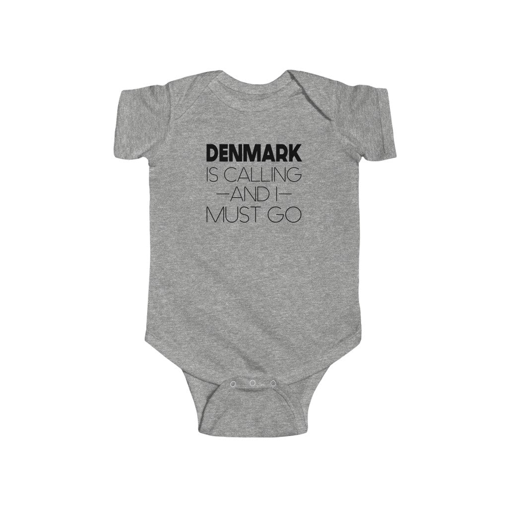 Denmark Is Calling And I Must Go Baby Bodysuit Scandinavian Design Studio
