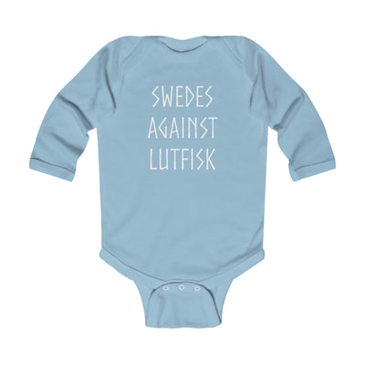 Swedes Against Lutfisk Long Sleeve Bodysuit Scandinavian Design Studio