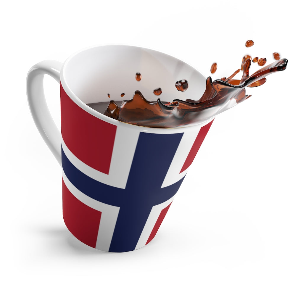 Norwegian Flag Latte Mug Scandinavian Design Studio