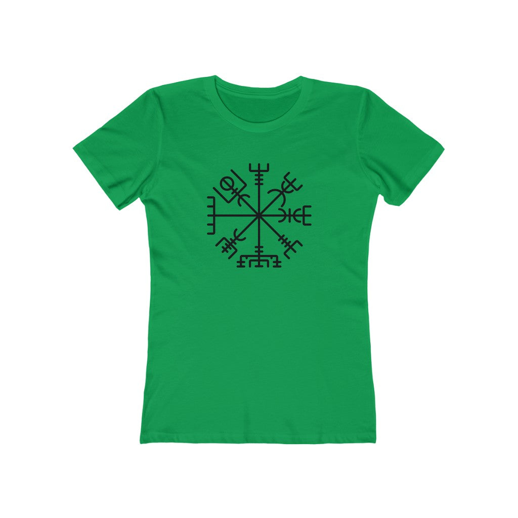 Viking Compass Women's Fit T-Shirt Solid Kelly Green / S - Scandinavian Design Studio