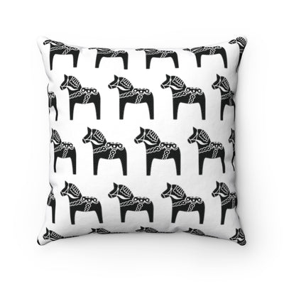 Dala Horse Print Pillow Cover Scandinavian Design Studio